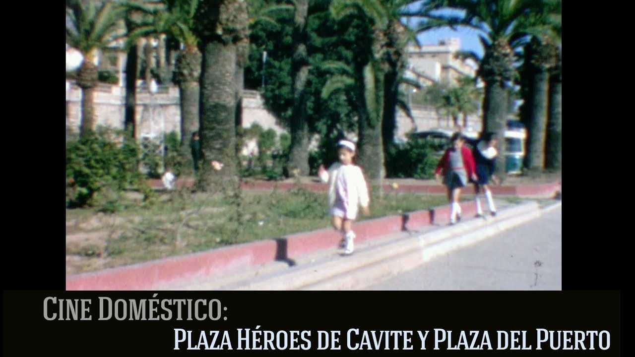 Plaza Héroes de Cavite y Plaza del Puerto, Cartagena en los años 60. Cine doméstico.