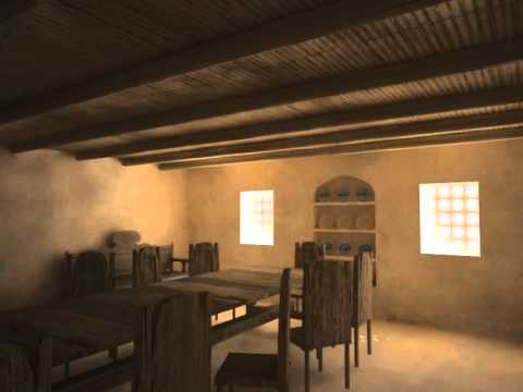 Reconstrucción virtual interior de la Casa V de la Judería. Lorca